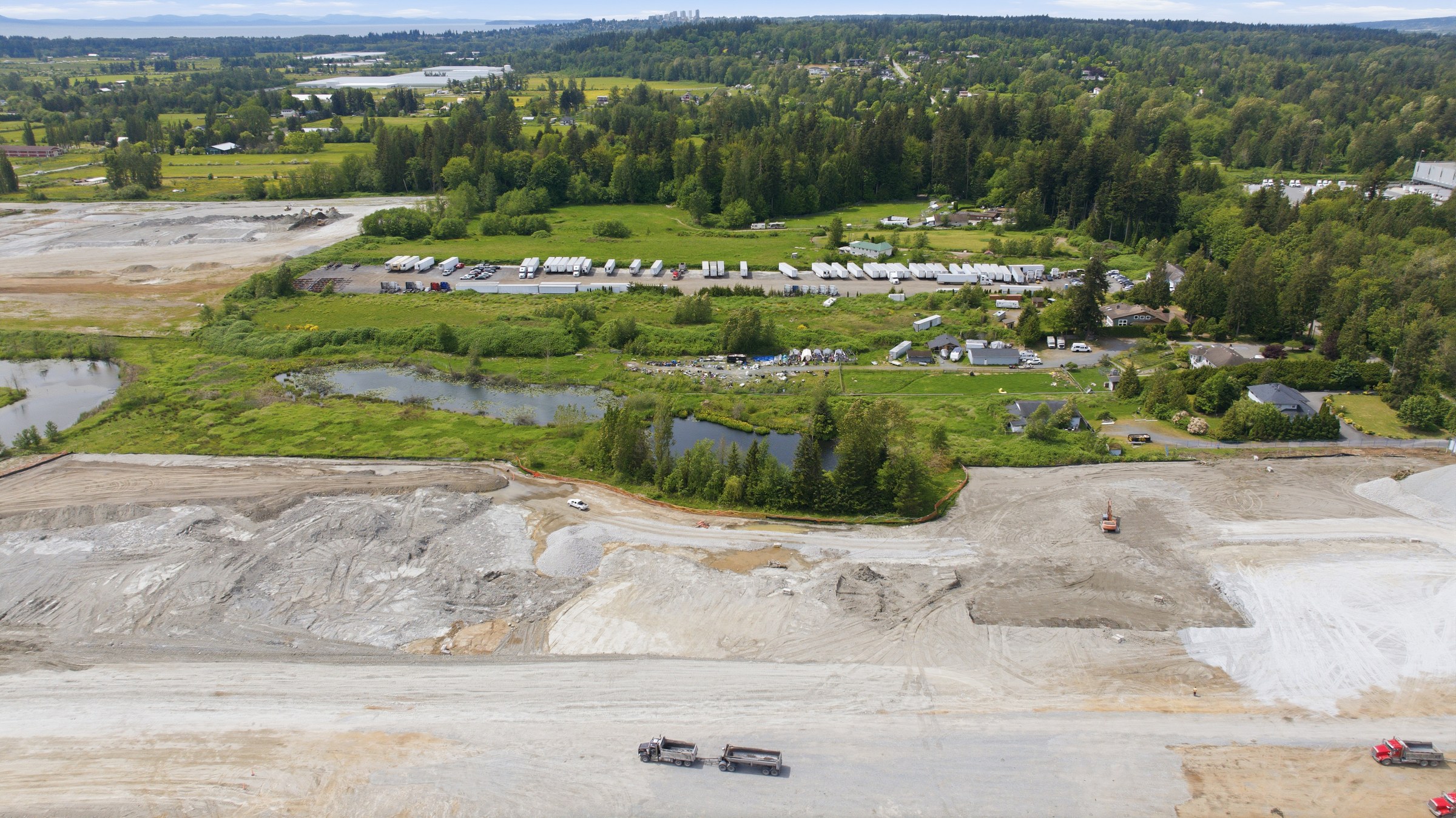 South Campbell Heights — employment lands grading beside the property