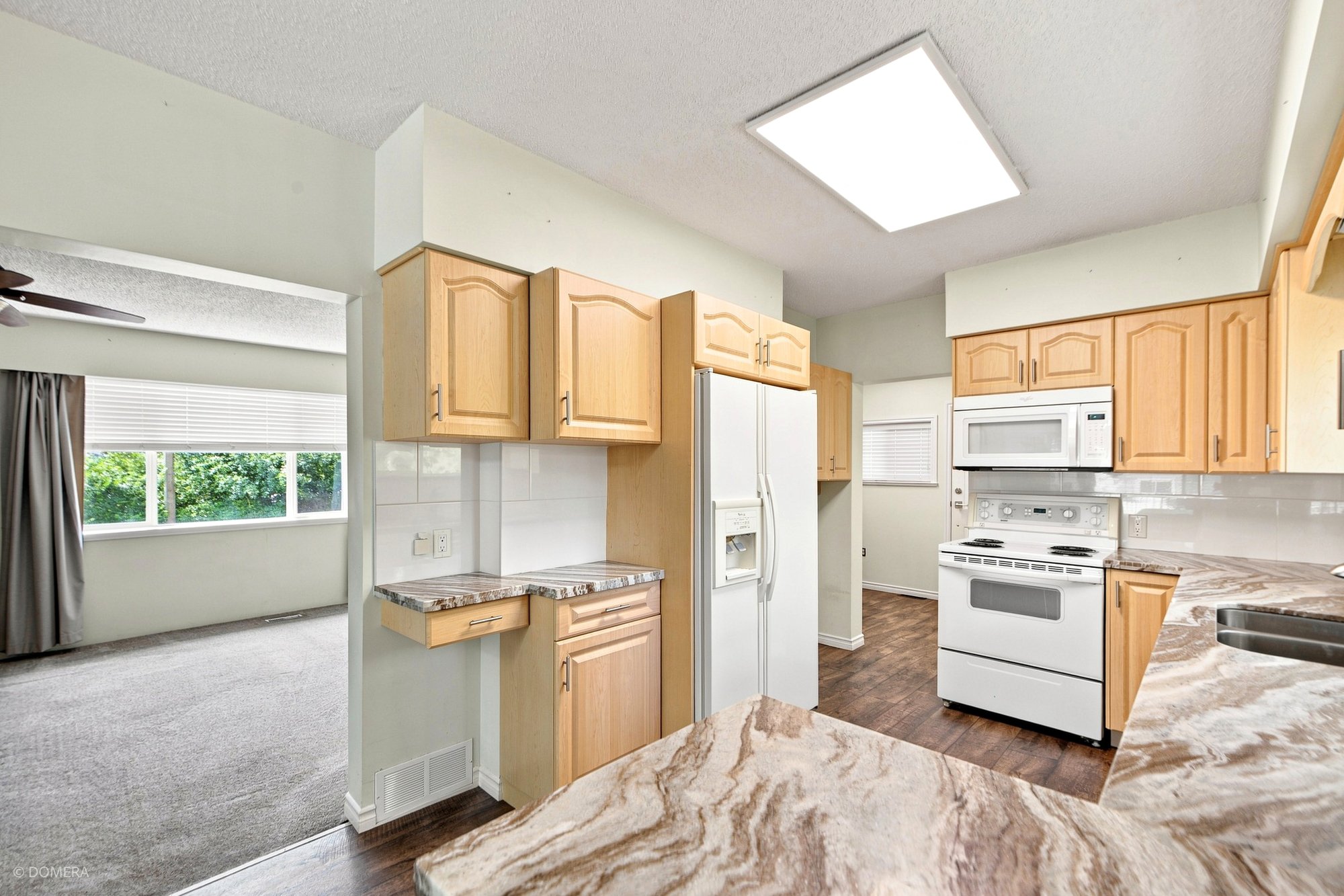 Open kitchen and living