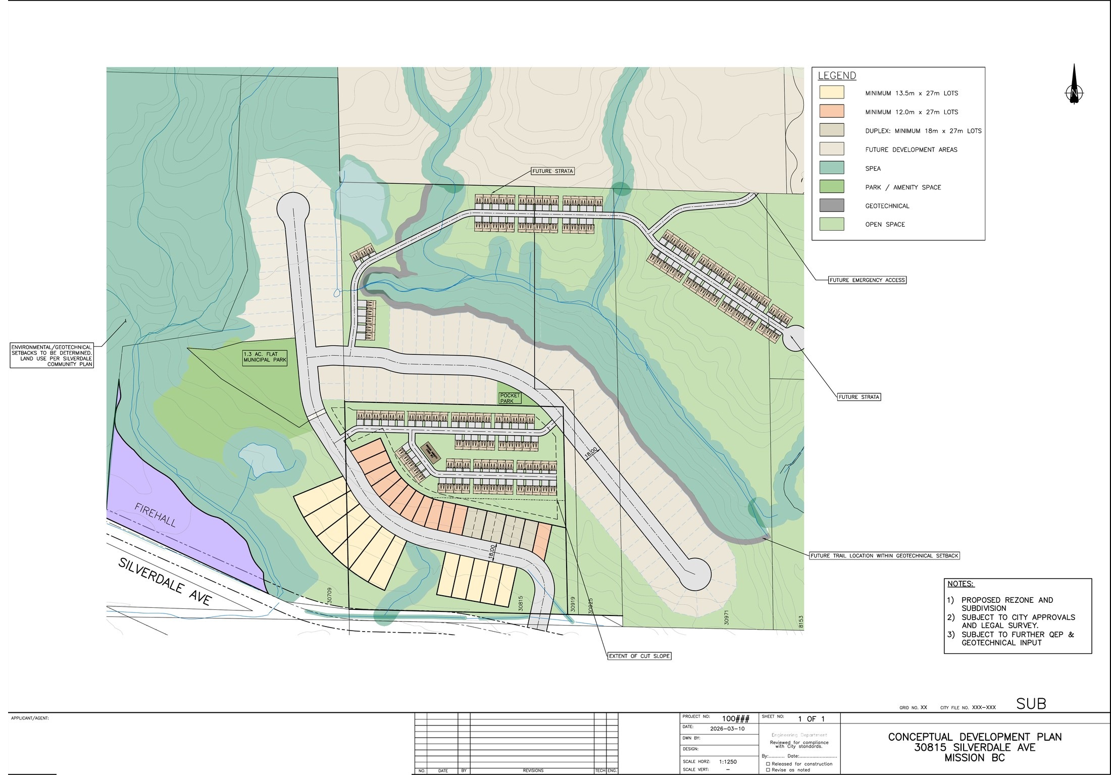 Conceptual development plan for the Silverdale lands